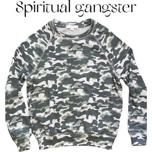 NWOT SPIRITUAL GANGSTER CAMO PULLOVER SWEATSHIRT